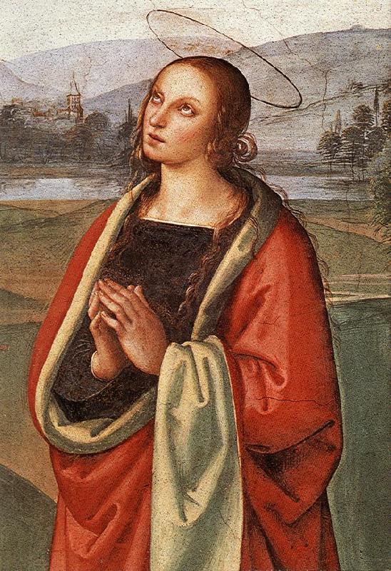 PERUGINO, Pietro The Pazzi Crucifixion (detail) af France oil painting art